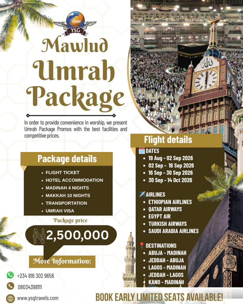 Beige and Gold Traditional Promo Package Umrah Instagram Post - 2